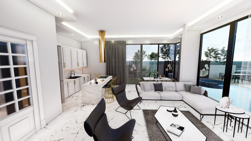 Просторная вилла на этапе строительства в районе Каргыджак, Алания, 412 м2. - Ракурс 7