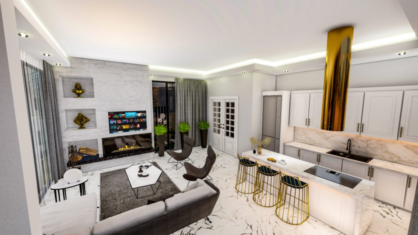 Просторная вилла на этапе строительства в районе Каргыджак, Алания, 412 м2. - Ракурс 8