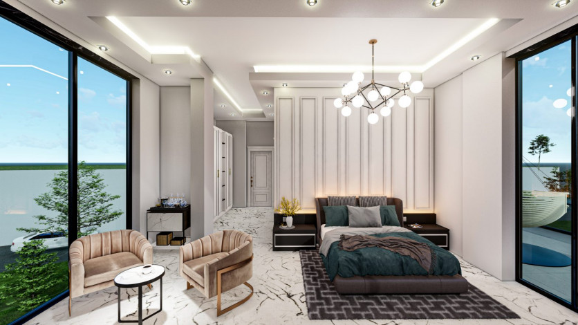 Просторная вилла на этапе строительства в районе Каргыджак, Алания, 412 м2. - Ракурс 11