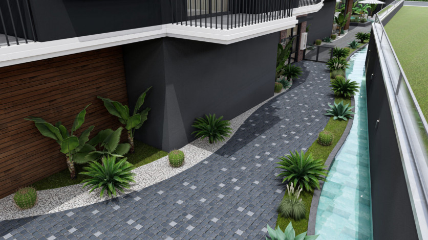 Апартаменты планировки 1+1, 48м2 в новом жилом комплексе, центр Алании - Ракурс 41