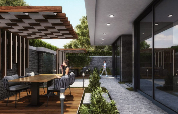 Квартира планировки 1+1, 51м2 в новом жилом комплексе, центр Алании - Ракурс 10