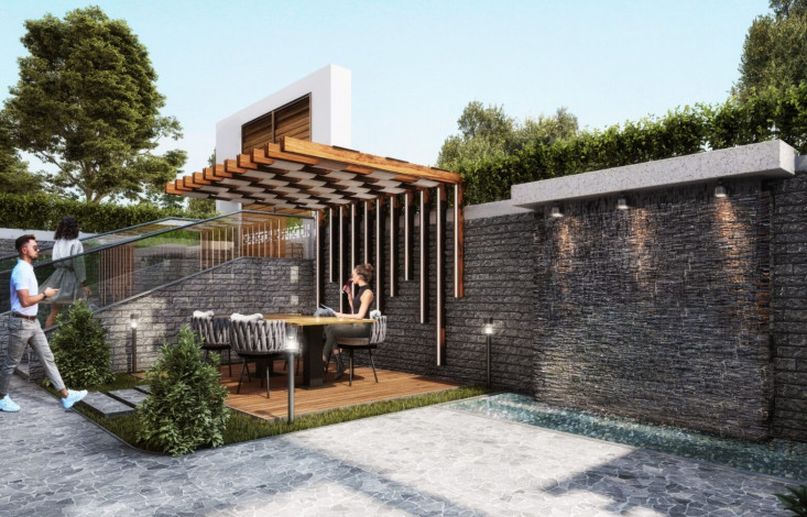 Квартира планировки 1+1, 51м2 в новом жилом комплексе, центр Алании - Ракурс 11