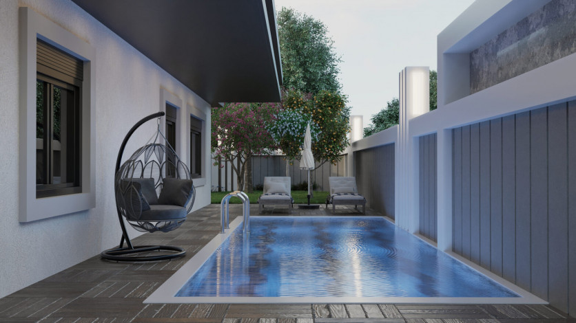 Новый проект с апартаментами планировки 1+1 и 2+1 в районе Оба - Ракурс 3