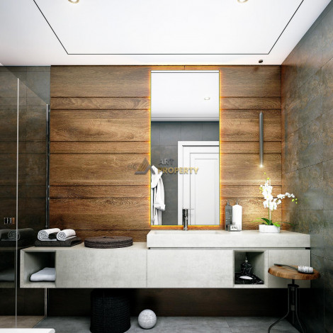 Апартаменты планировки 1+1, 58м2 в ЖК на стадии строительства, район Махмутлар - Ракурс 13