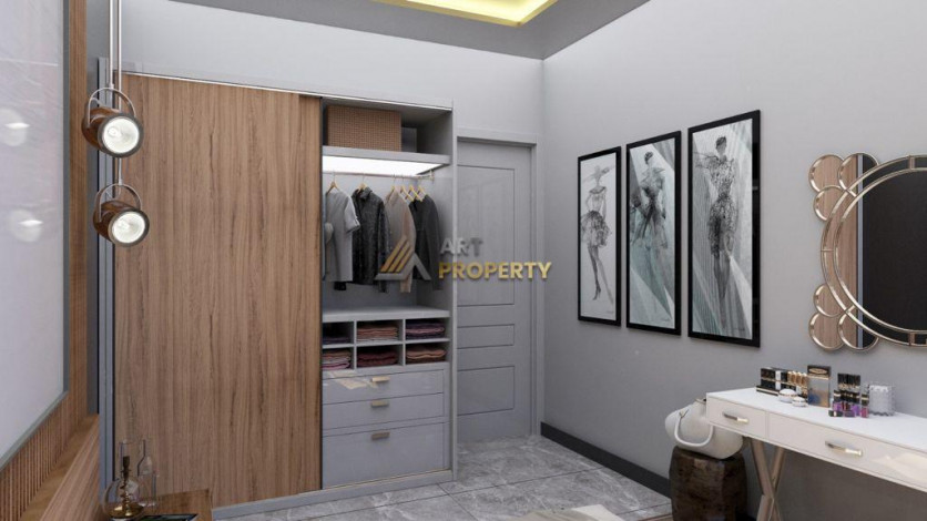 Апартаменты планировки 1+1, 58м2 в ЖК на стадии строительства, район Махмутлар - Ракурс 19