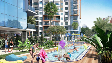 Апартаменты планировки 1+1, 58м2 в ЖК на стадии строительства, район Махмутлар - Ракурс 27