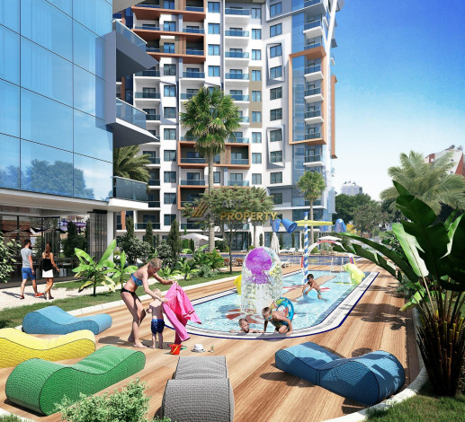 Апартаменты планировки 1+1, 58м2 в ЖК на стадии строительства, район Махмутлар - Ракурс 26