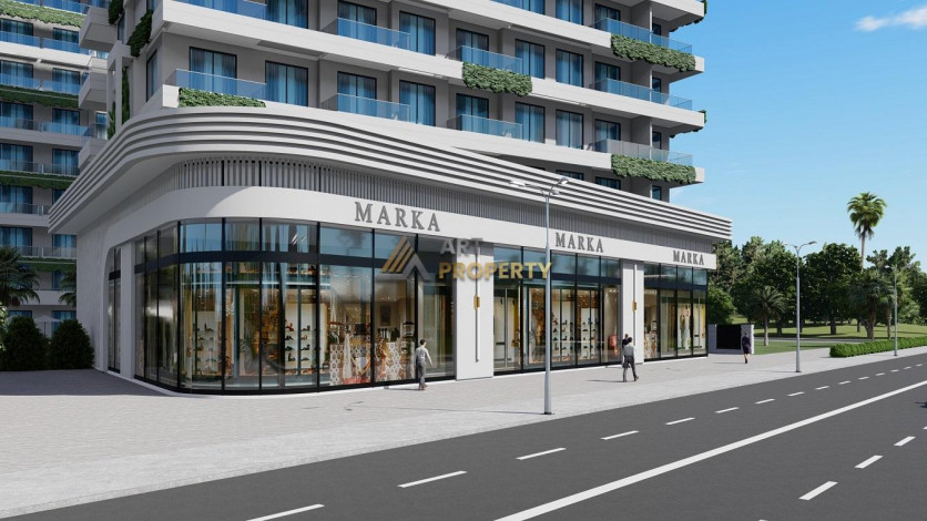 Апартаменты планировки 1+1, 53м2 в ЖК на стадии строительства, район Махмутлар - Ракурс 16