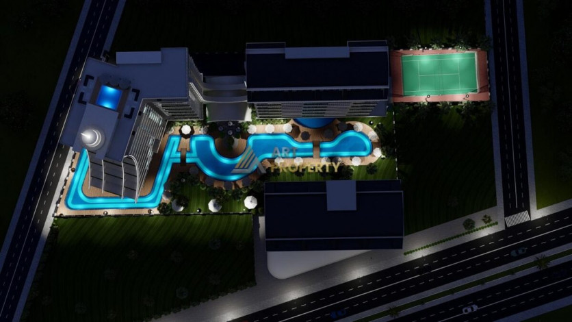 Апартаменты планировки 1+1, 53м2 в ЖК на стадии строительства, район Махмутлар - Ракурс 21