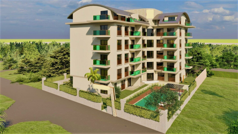 Квартира планировки 1+1, 62м2 в ЖК на стадии строительства, Паяллар - Ракурс 3