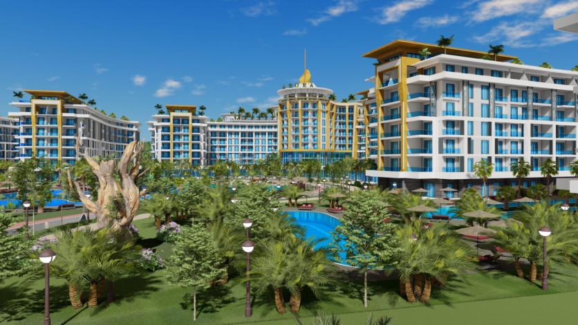 Квартира планировки 2+1, 128м2 в роскошном жилом комплексе, район Тюрклер - Ракурс 4