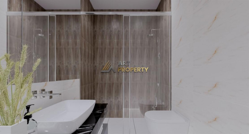 Квартира планировки 1+1, 60м2 в ЖК на стадии строительства, район Авсаллар - Ракурс 3