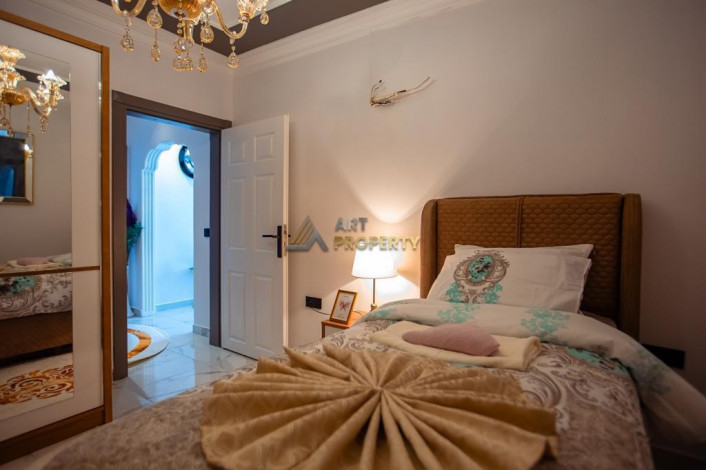 Трехкомнатная квартира с роскошной мебелью и видом на Торосские горы в районе Махмутлар, 75 м2 - Ракурс 5