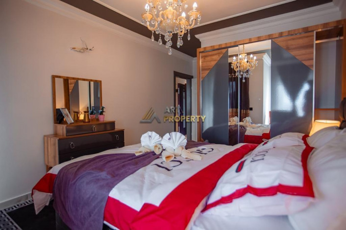 Трехкомнатная квартира с роскошной мебелью и видом на Торосские горы в районе Махмутлар, 75 м2 - Ракурс 11