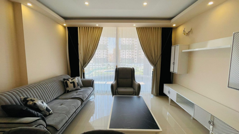 Три меблированные квартиры 1+1 в комплексе с хорошей инфраструктурой в Махмутлар, 60 м2 - Ракурс 5