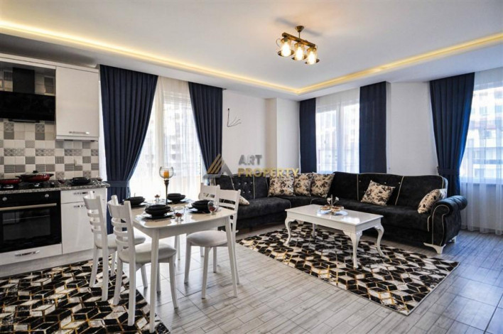 Квартира 1+1 с новой мебелью в 100 м от моря, 80 м2 - Ракурс 4