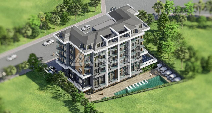 Апартаменты планировки 1+1, 55м2 в районе Каргыджак - Ракурс 2