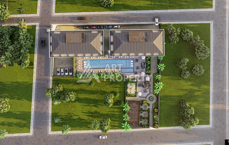 Квартира планировки 1+1, 60м2 в районе Кестель - Ракурс 4