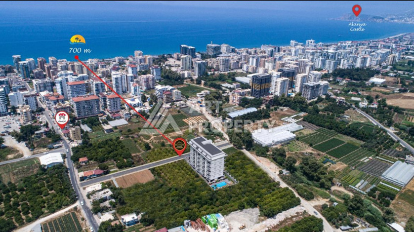 Апартаменты планировки 1+1, 55м2 в районе Махмутлар - Ракурс 4