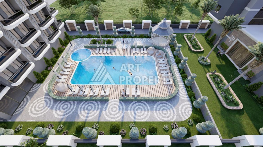 Квартиры планировки 1+1, 55м2 в районе Каргыджак - Ракурс 3