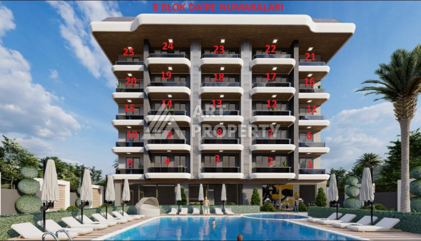 Квартиры планировки 1+1, 55м2 в районе Каргыджак - Ракурс 5