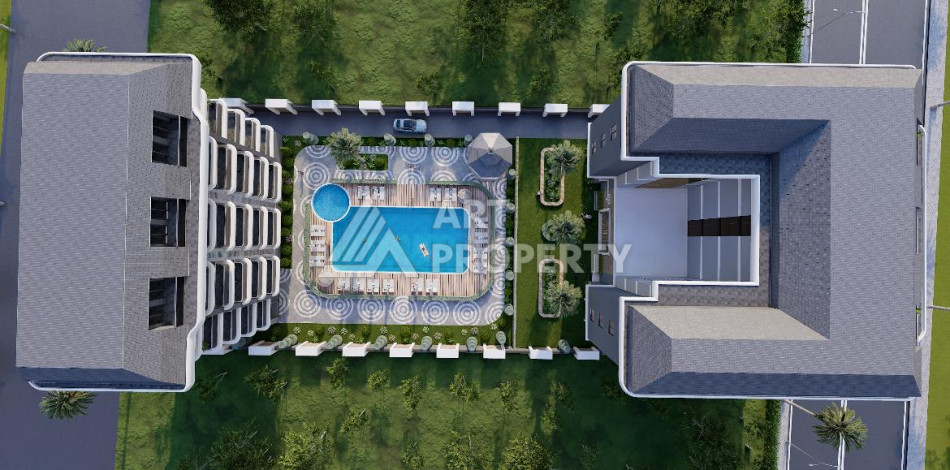 Квартиры планировки 1+1, 55м2 в районе Каргыджак - Ракурс 6