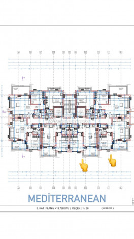 Квартиры планировки 1+1, 60м2 в районе Каргыджак - Ракурс 25