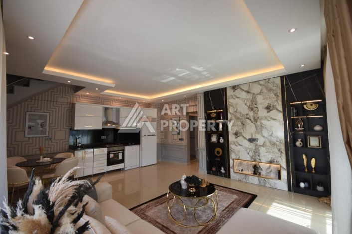 Меблированные двухуровневые апартаменты 2+1 с современным дизайном в Алании, 120м2 - Ракурс 4