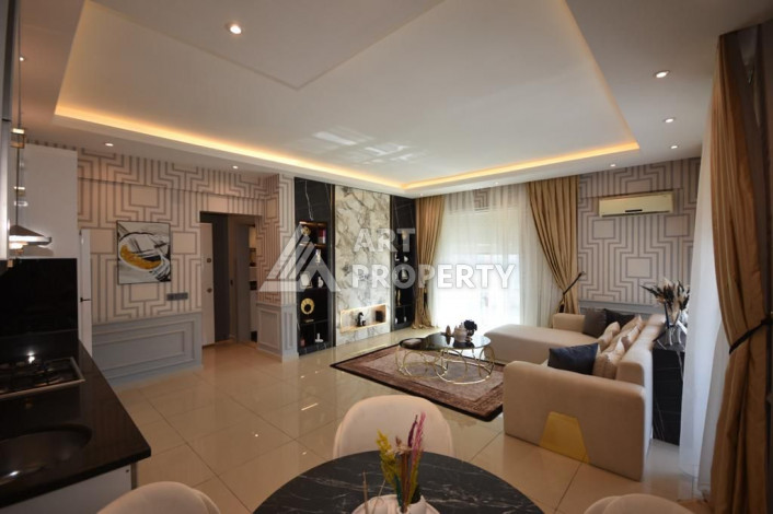 Меблированные двухуровневые апартаменты 2+1 с современным дизайном в Алании, 120м2 - Ракурс 5