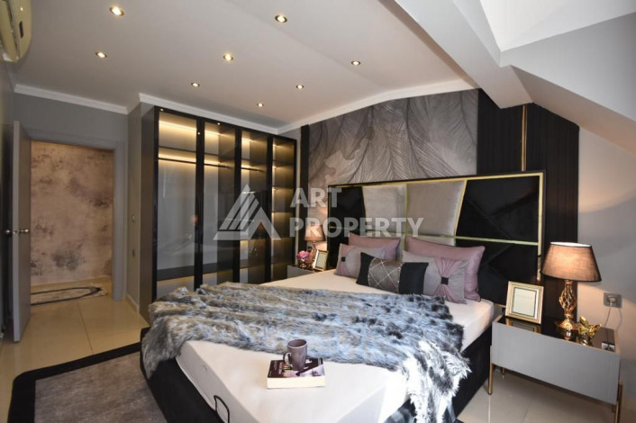 Меблированные двухуровневые апартаменты 2+1 с современным дизайном в Алании, 120м2 - Ракурс 2