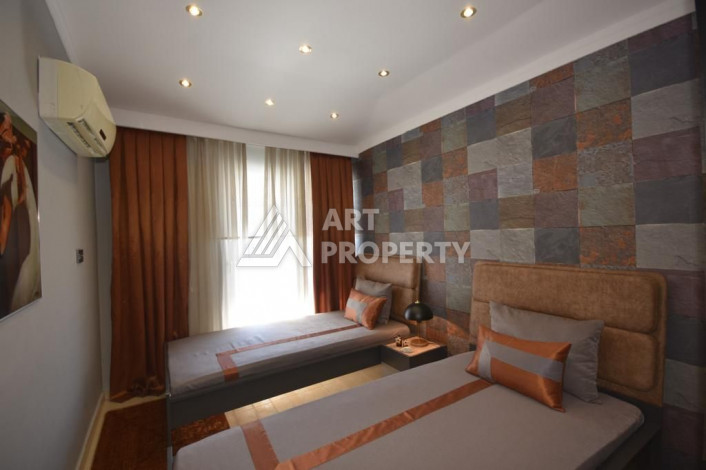 Меблированные двухуровневые апартаменты 2+1 с современным дизайном в Алании, 120м2 - Ракурс 15