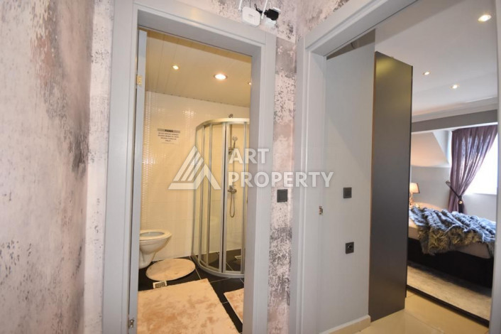 Меблированные двухуровневые апартаменты 2+1 с современным дизайном в Алании, 120м2 - Ракурс 20