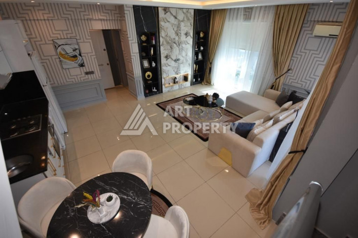 Меблированные двухуровневые апартаменты 2+1 с современным дизайном в Алании, 120м2 - Ракурс 26