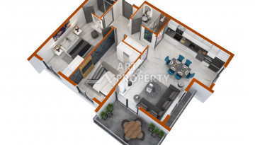 Апартаменты в новом жилом комплексе планировки 2+1 в районе Махмутлар, 100м2 - Ракурс 2