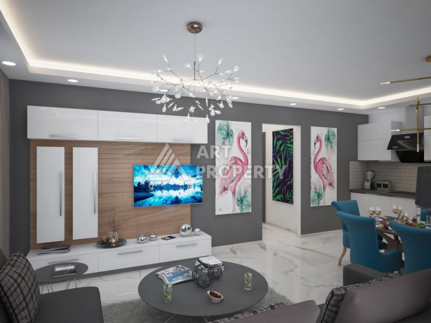 Апартаменты в новом жилом комплексе планировки 2+1 в районе Махмутлар, 100м2 - Ракурс 21