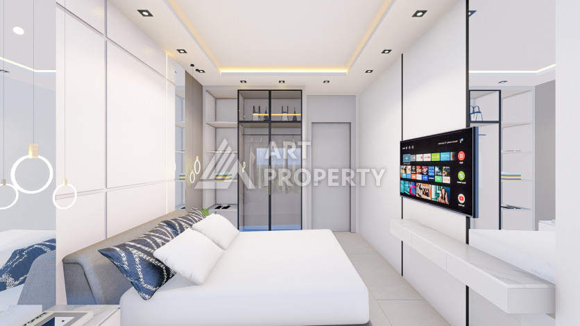 Новый проект с апартаментами 1+1 и 2+1 в районе Оба - Ракурс 15