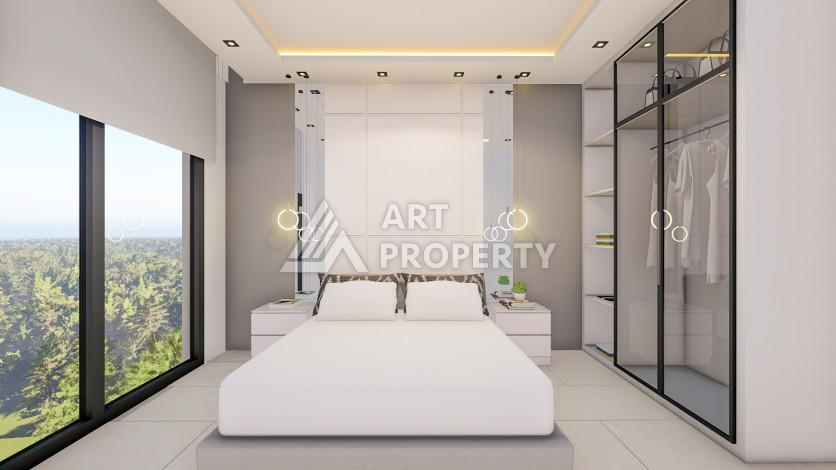 Новый проект с апартаментами 1+1 и 2+1 в районе Оба - Ракурс 17