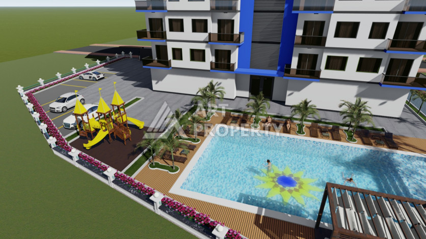 Инвестиционный проект на стадии строительства в районе Авсаллар - Ракурс 2