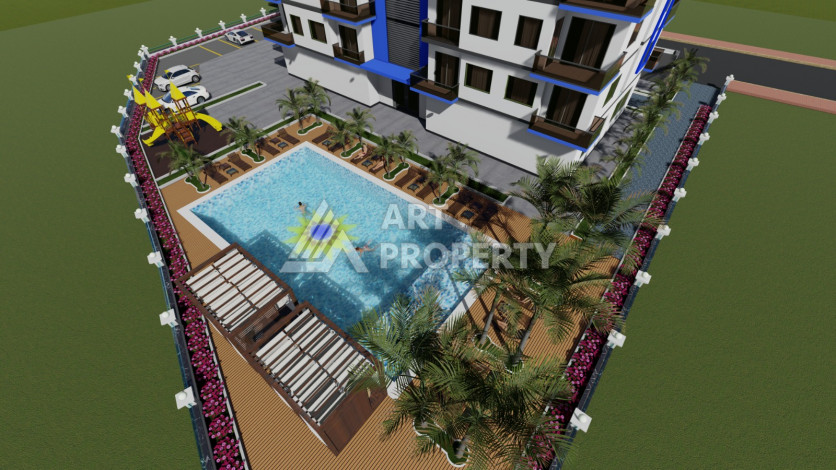 Инвестиционный проект на стадии строительства в районе Авсаллар - Ракурс 3