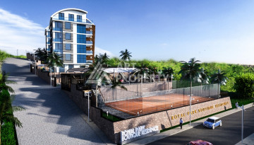 Апартаменты планировки 2+1, 100м2 с видом на море в комплексе уровня ультра люкс, район Каргыджак - Ракурс 40