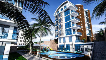 Апартаменты планировки 2+1, 100м2 с видом на море в комплексе уровня ультра люкс, район Каргыджак - Ракурс 48
