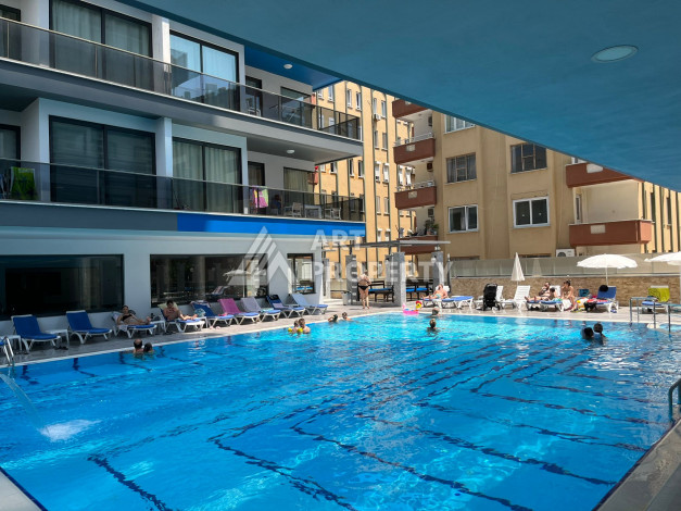 Дуплекс на первой береговой линии с планировкой 1+1 в курортном районе Махмутлар, 50м2 - Ракурс 20