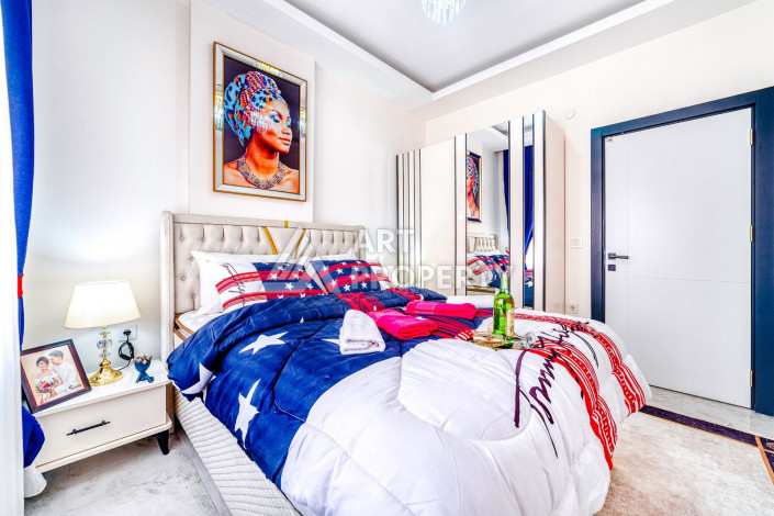 Квартира с дизайнерским ремонтом в центре Махмутлара, 55м2, планировка 1+1 - Ракурс 7