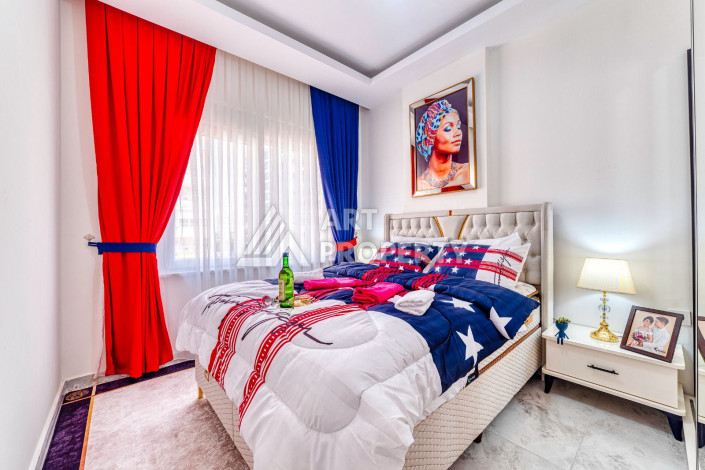 Квартира с дизайнерским ремонтом в центре Махмутлара, 55м2, планировка 1+1 - Ракурс 8