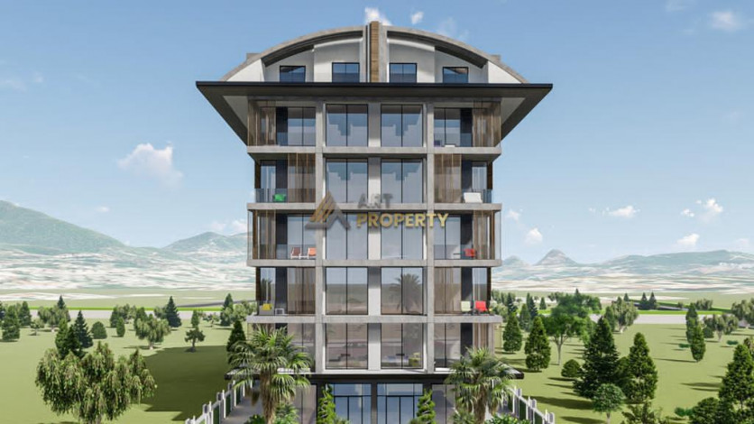 Потрясающий проект на первой береговой линии в районе Оба Алания, 69-74,3 м2 - Ракурс 5