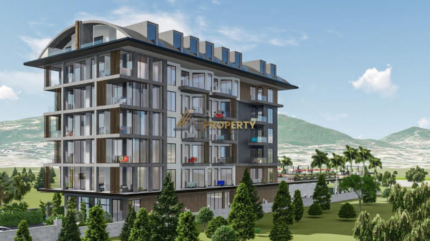 Потрясающий проект на первой береговой линии в районе Оба Алания, 69-74,3 м2 - Ракурс 11
