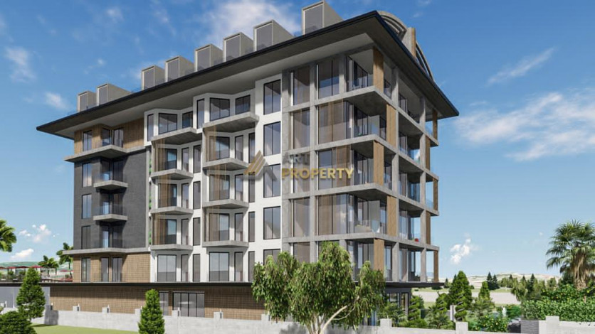 Потрясающий проект на первой береговой линии в районе Оба Алания, 69-74,3 м2 - Ракурс 13