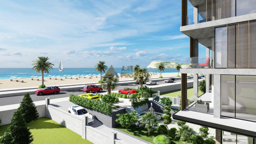 Потрясающий проект на первой береговой линии в районе Оба Алания, 69-74,3 м2 - Ракурс 14