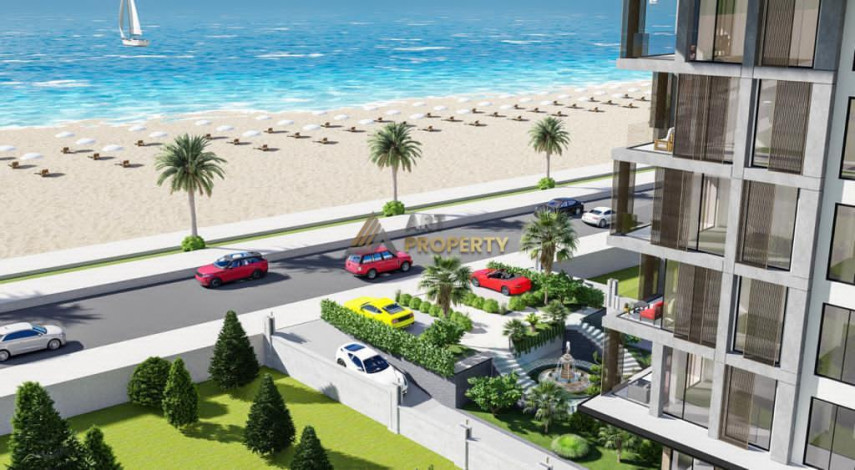 Потрясающий проект на первой береговой линии в районе Оба Алания, 69-74,3 м2 - Ракурс 15