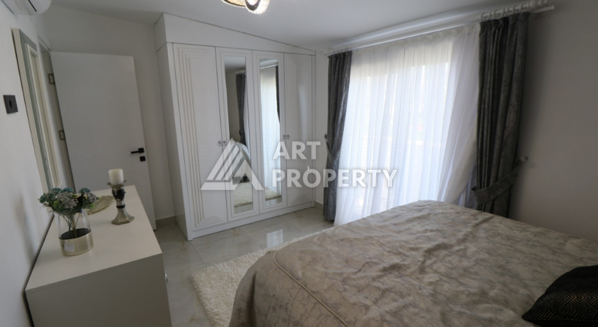 Дуплекс со стильным ремонтом и мебелью в районе Каргыджак, планировка 2+1, 115м2 - Ракурс 14